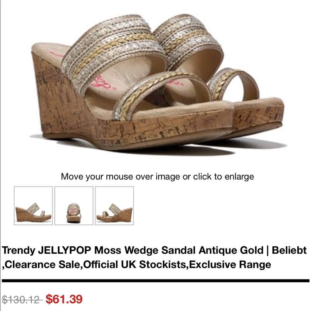 Jellypop moss wedge sandal